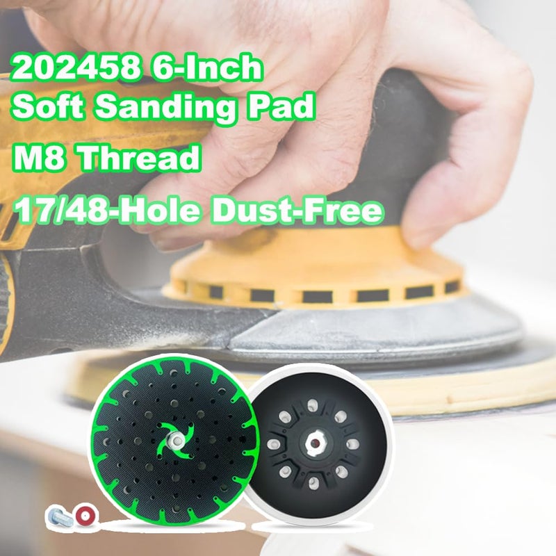 TISDA Upgraded 202458 6-Inch (150mm) Soft Sanding Pad,Compatible with Festool ETS 150/3 EQ, ETS 150/5 EQ, ETS EC 150/3 EQ,ETS EC 150/5 EQ Sander Models, M8 Thread,1 Pack - Image 2